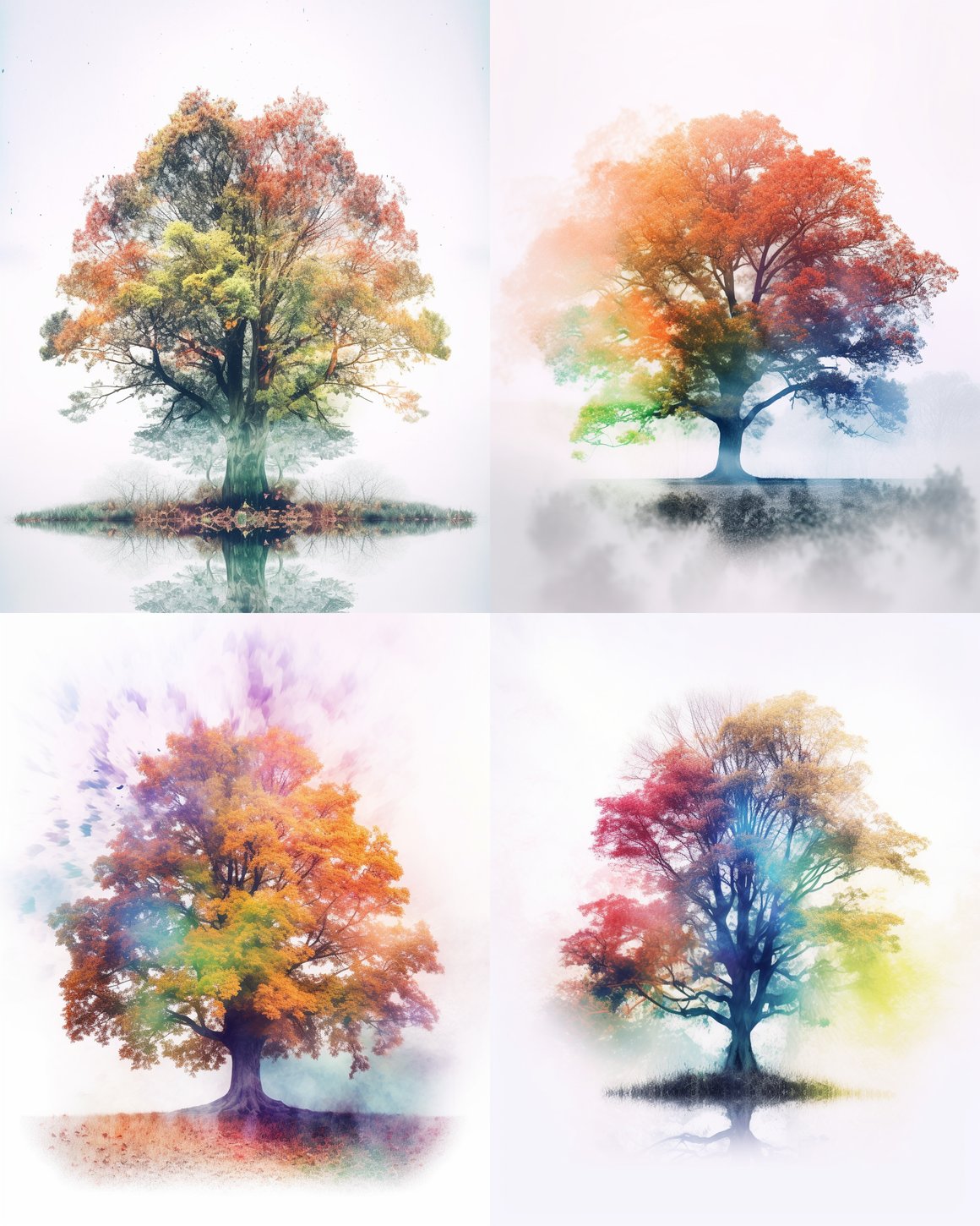 Harmonious Fusion of Nature: Double Exposure Photography