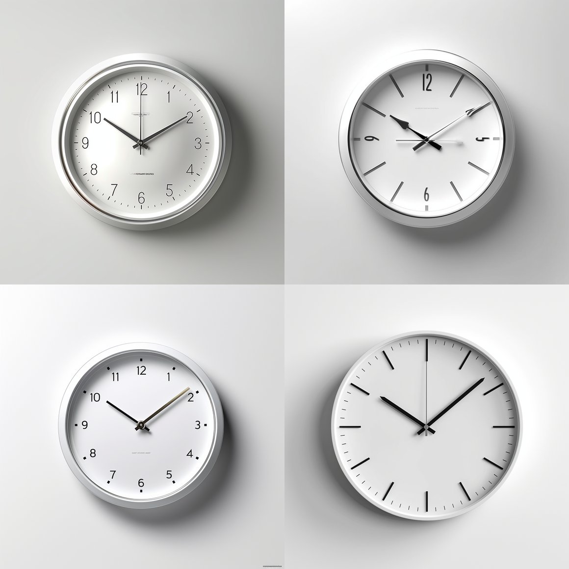 Clean Minimalist Design: 1 O'Clock Digital Illustration