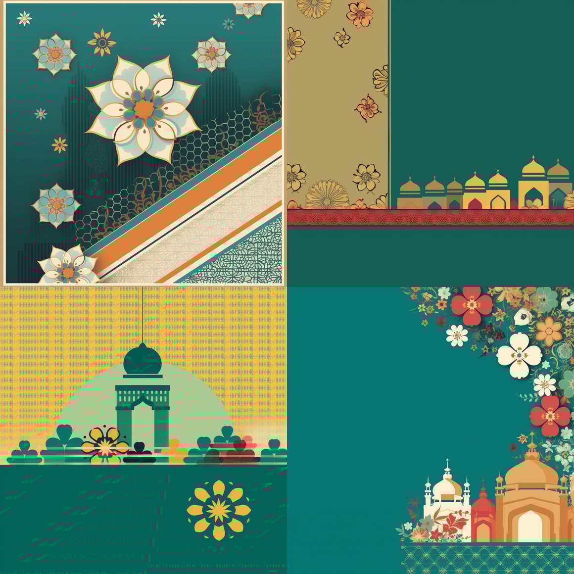 Hari Raya and Hari Gawai Festive PPT Background Design