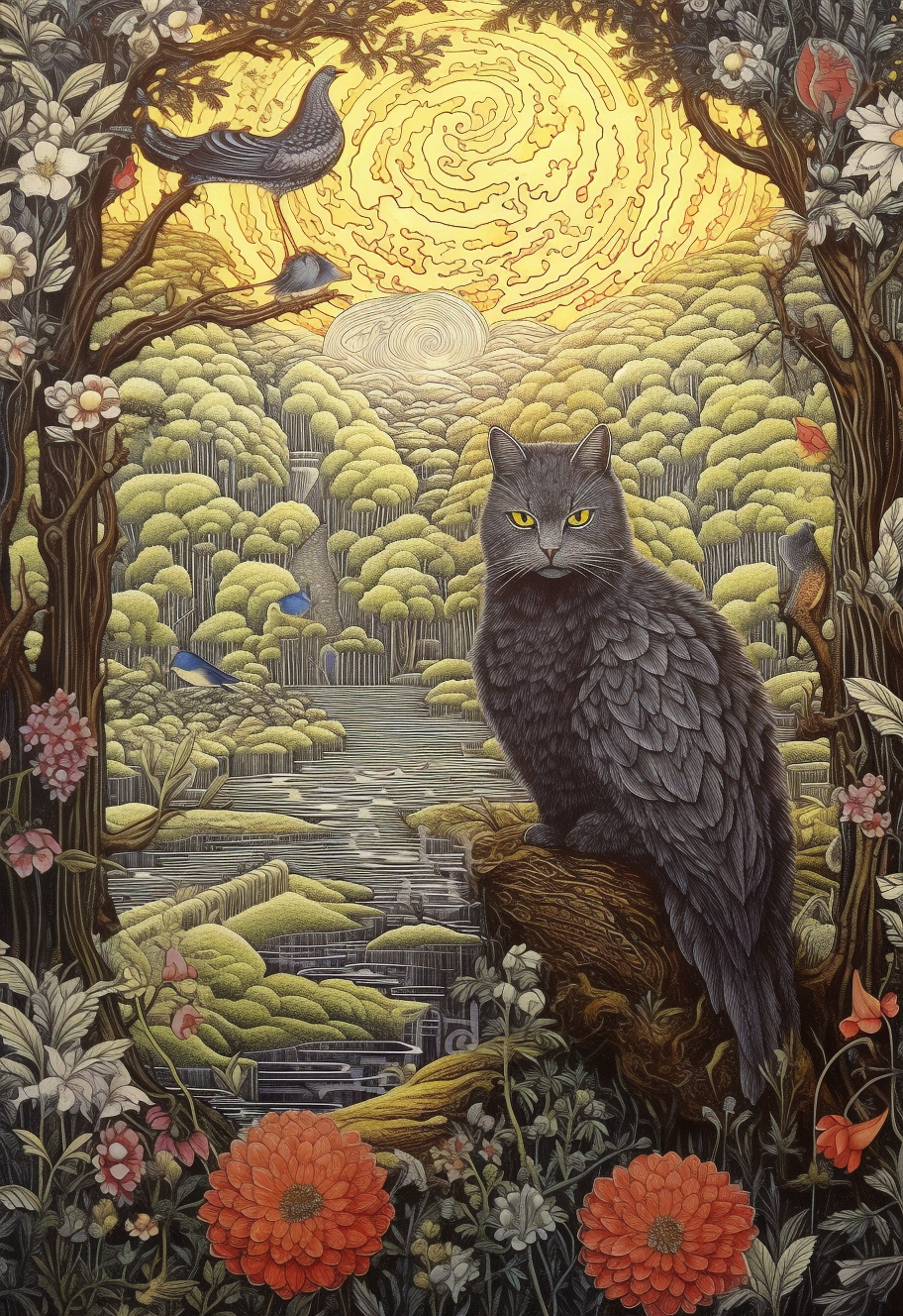 Artistic Confluence: Merging Styles, Species and Scenery