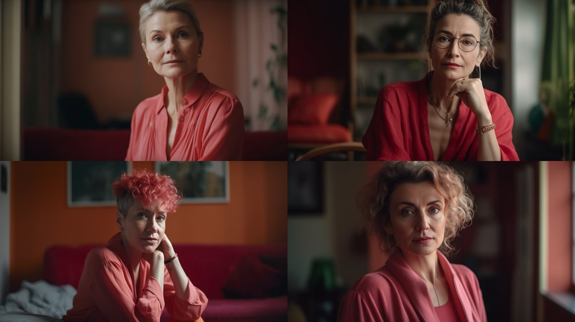 Midlife Confidence: A Cinematic Portrait in Pastel Tones