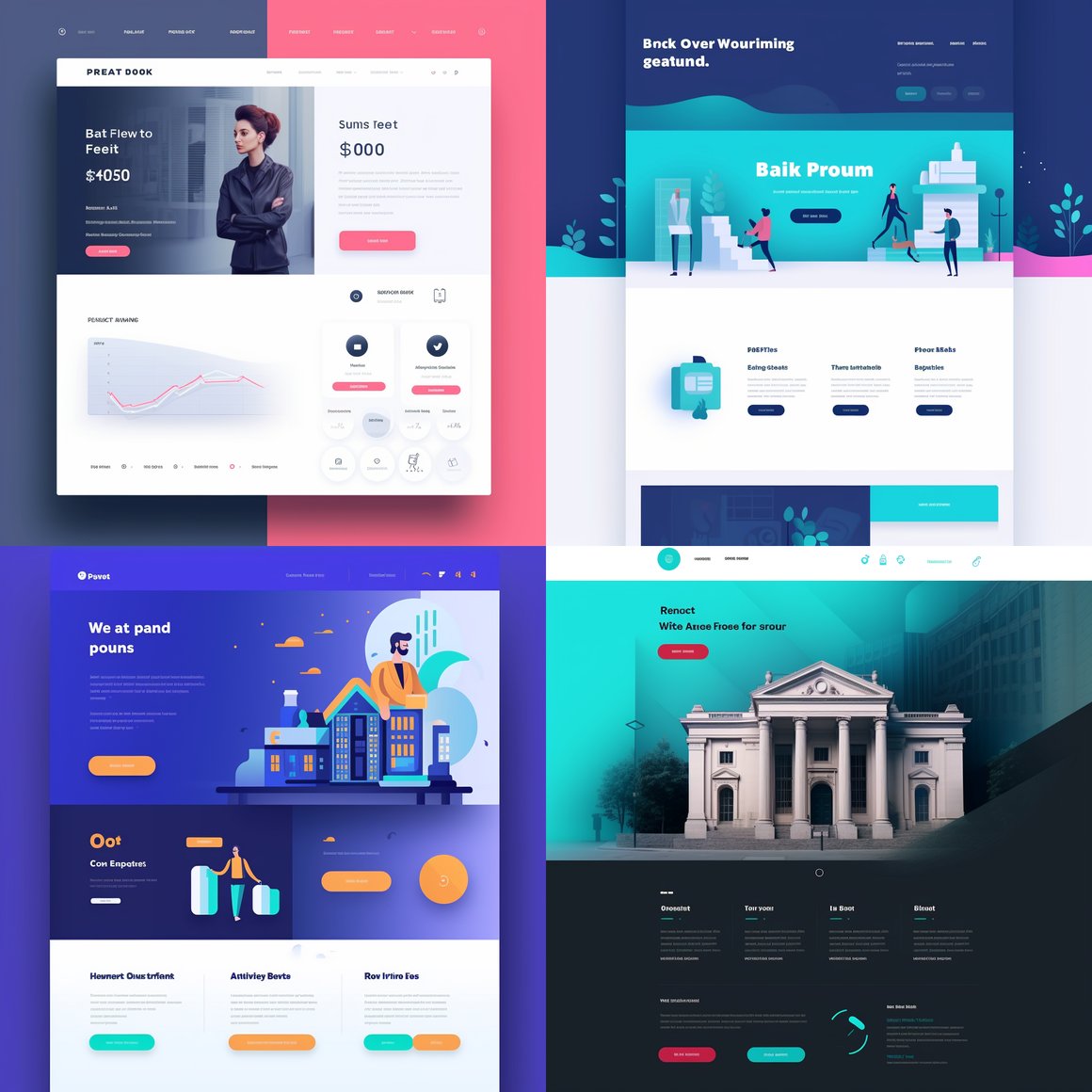 Minimalistic UI/UX Design for Modern Bank Landing Page Prompt | NeoPrompt