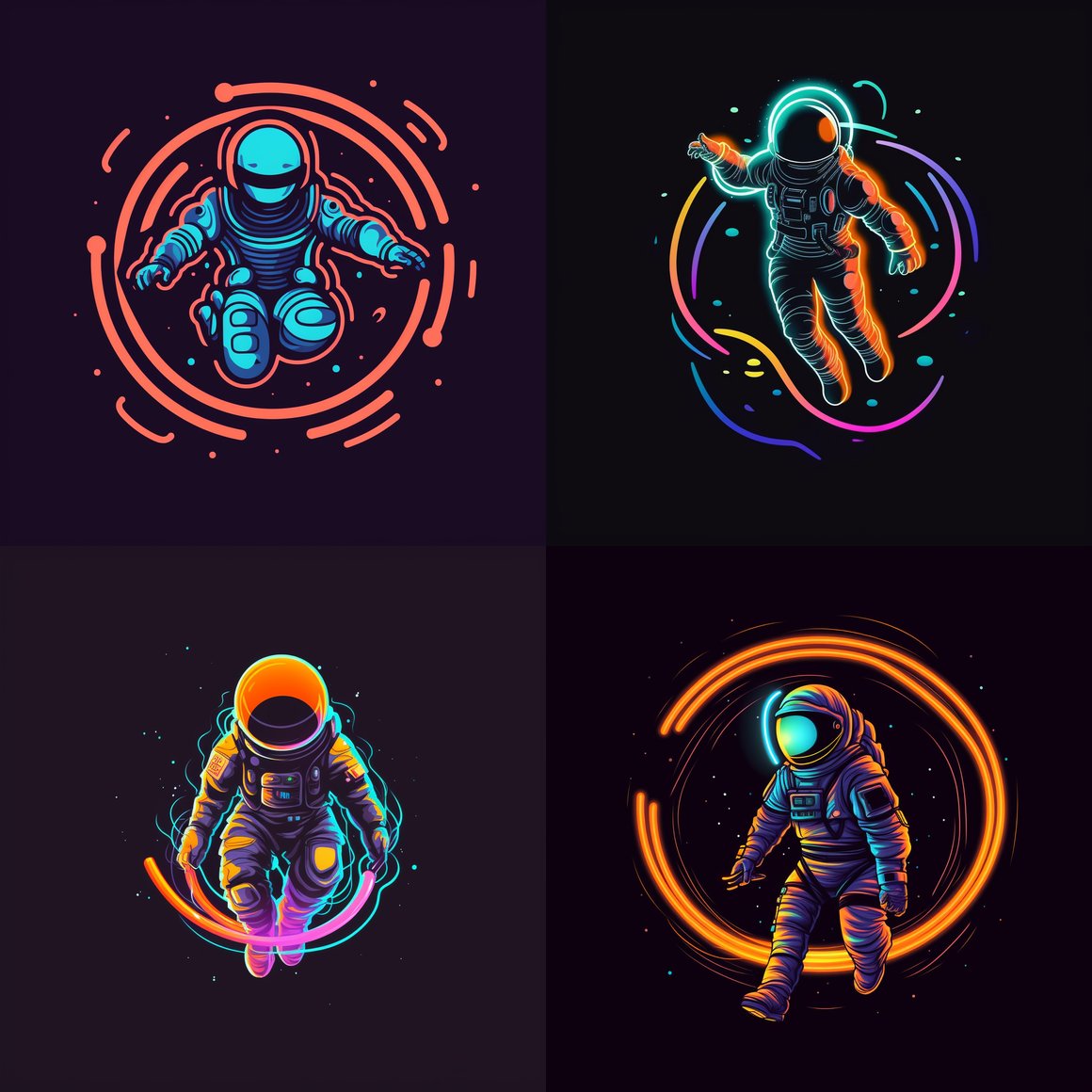 Neon Odyssey: Astronaut's Fall