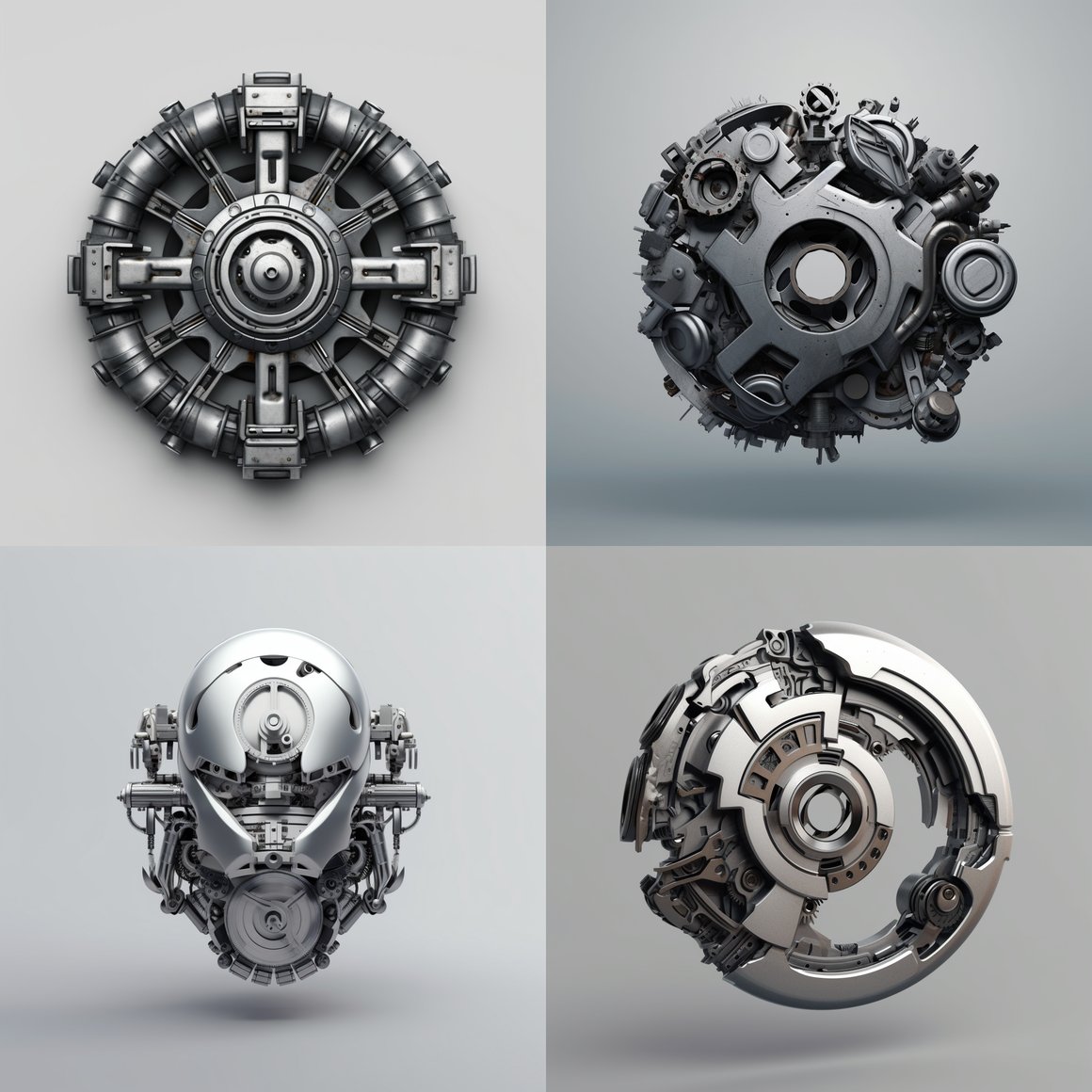 Reviving the Future: 3D Rendered Scrap Metal Icon Midway