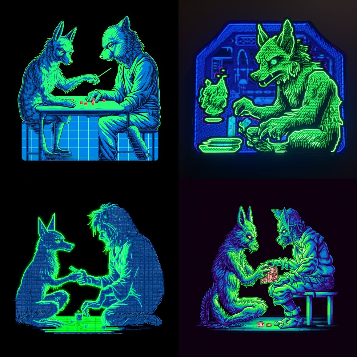 Neon Fantasy: The Werewolf's Pixelated Dice Game