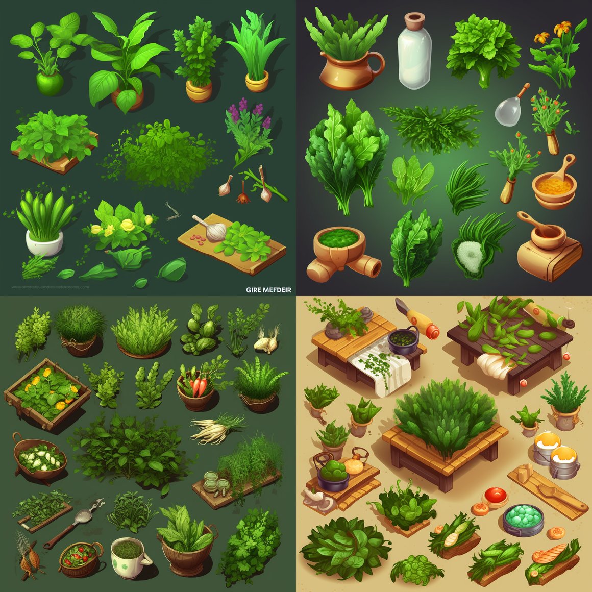 HD Isometric AAA Quality Version 5 with Green Herb Garnish