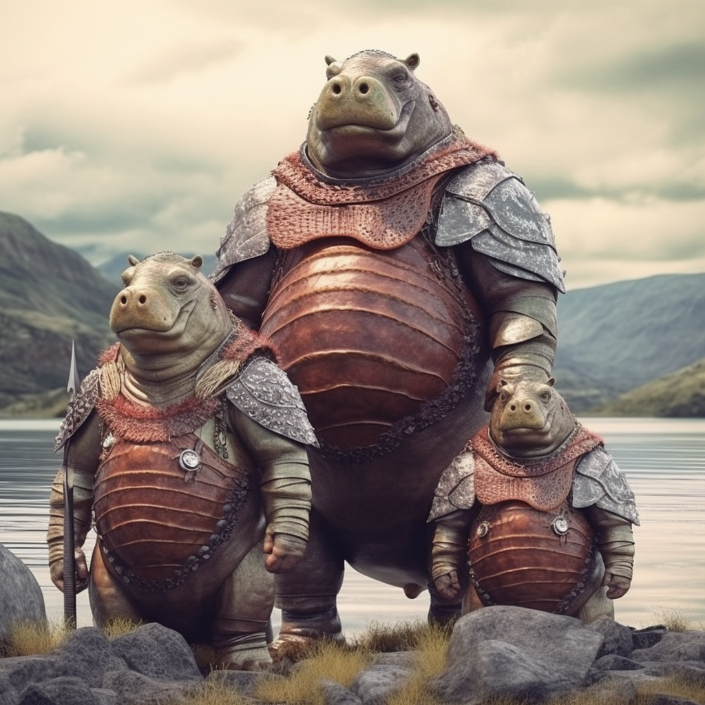 Armor-Clad Hippo Warriors: A Family's Battle in the Wilds