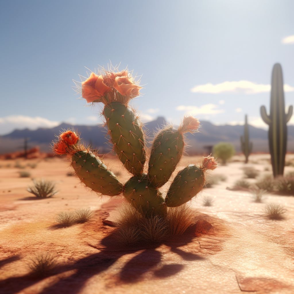Midday Mirage: Sun-Soaked Desert Journey V5 8K