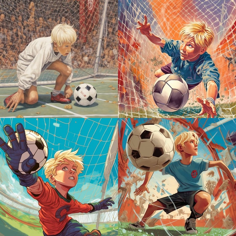 The Impact Moment A Young Soccer Prodigy in Action Prompt NeoPrompt