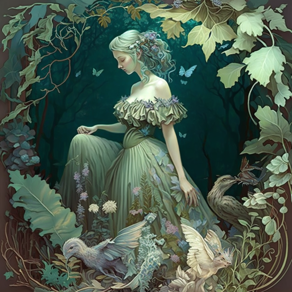 Art Nouveau Muse: An Ode to Feminine Creativity and Romance