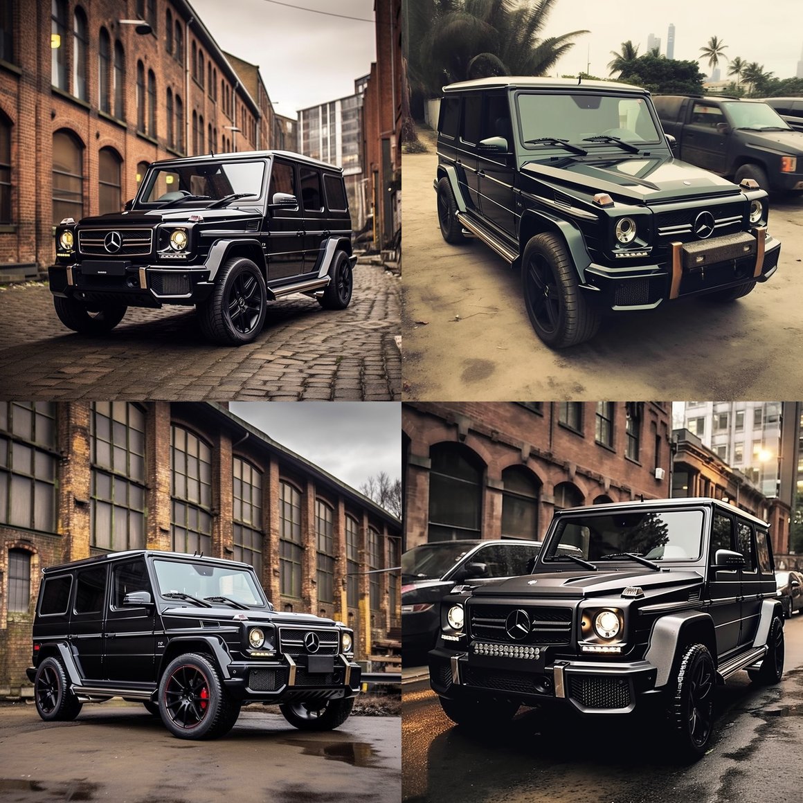 Midnight Escapade in the Sleek, Black G Wagon