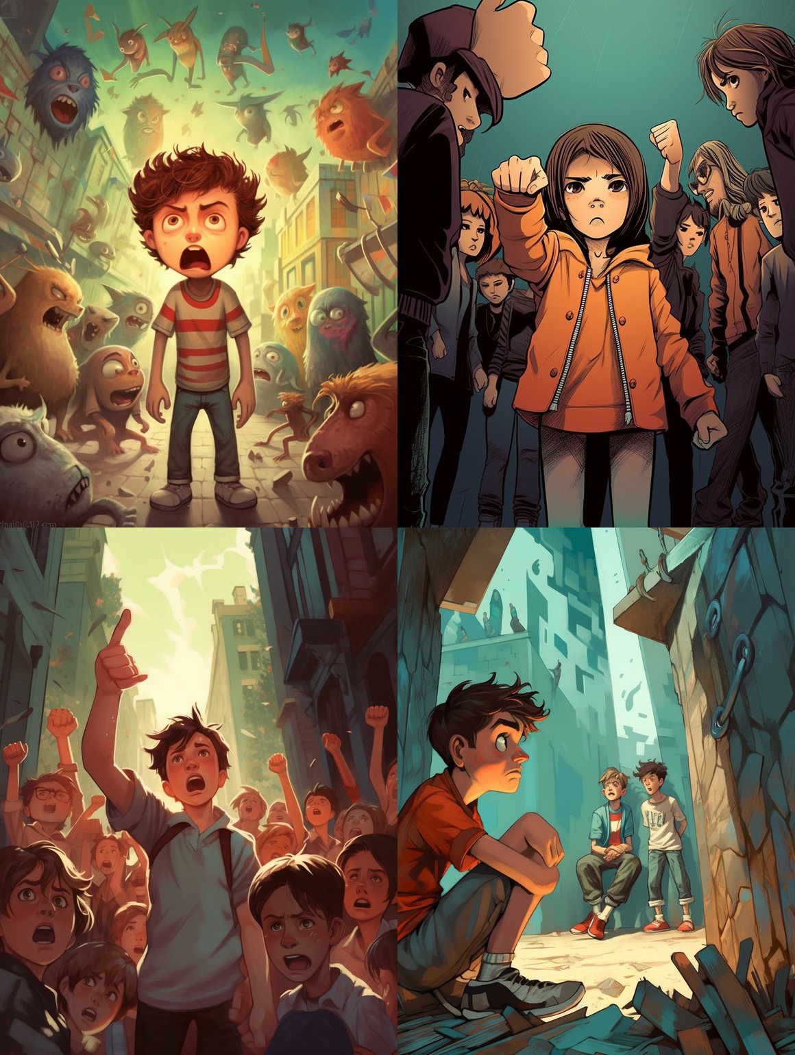 Halting Bullying - An Artistic Mid-Journey Perspective