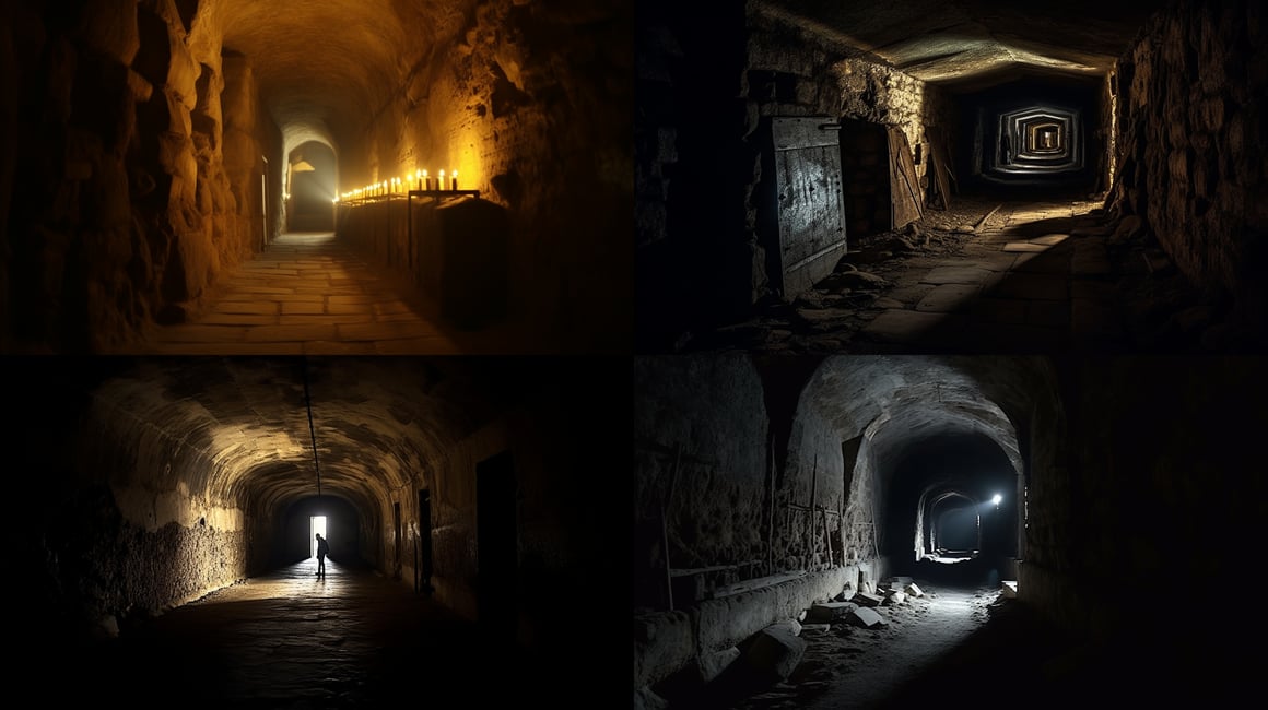 Subterranean Shadows: A Mid-Journey Descent into Darkness