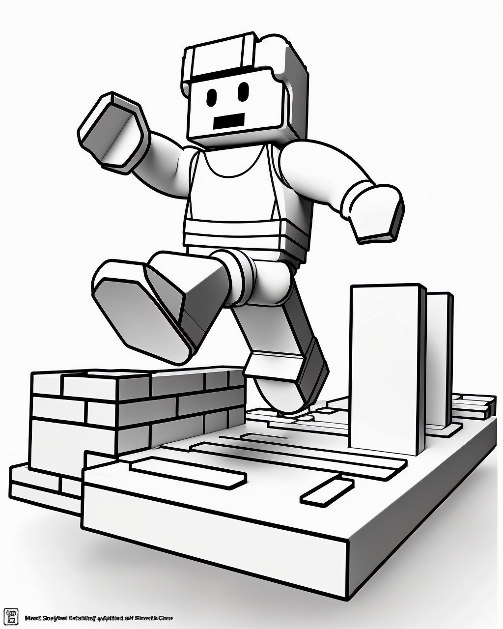 Roblox Adventure Leap: Kids Coloring Page