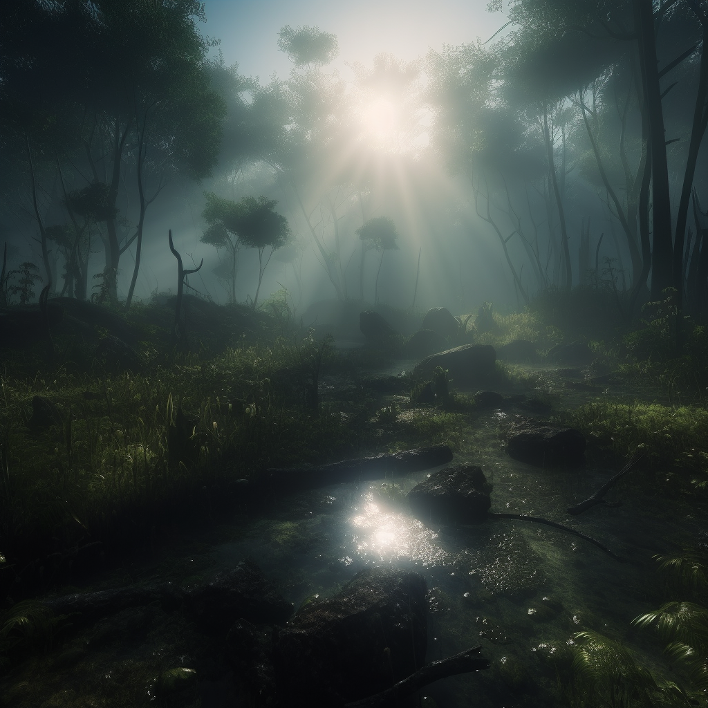 Summer Day in New England Forest