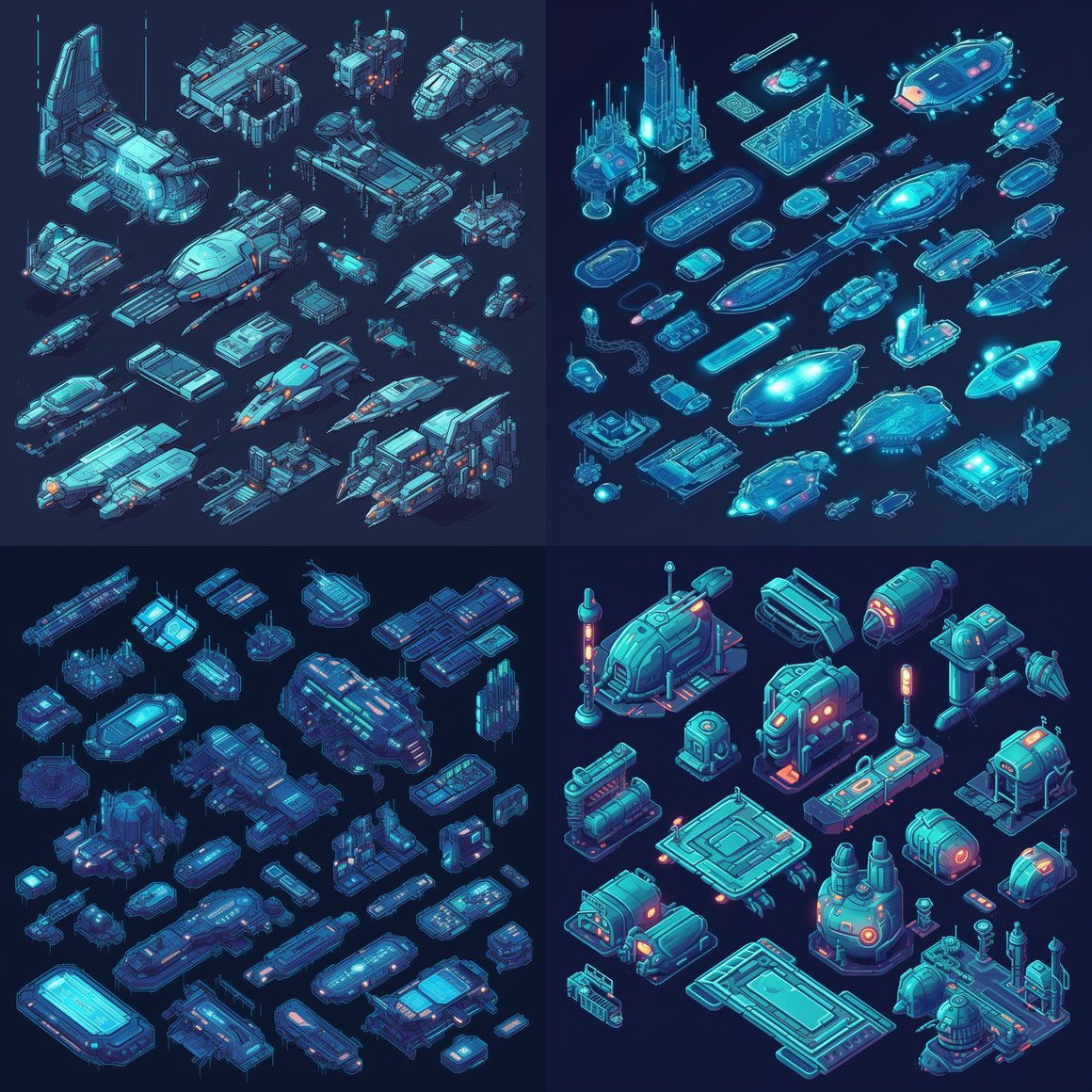 Space Wreckage - Isometric Sprite Sheet Milestone