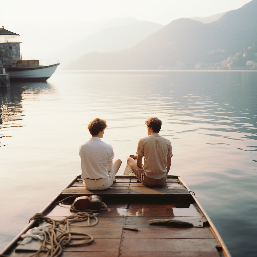 Chilling by Lake Como with Timothee Chalamet