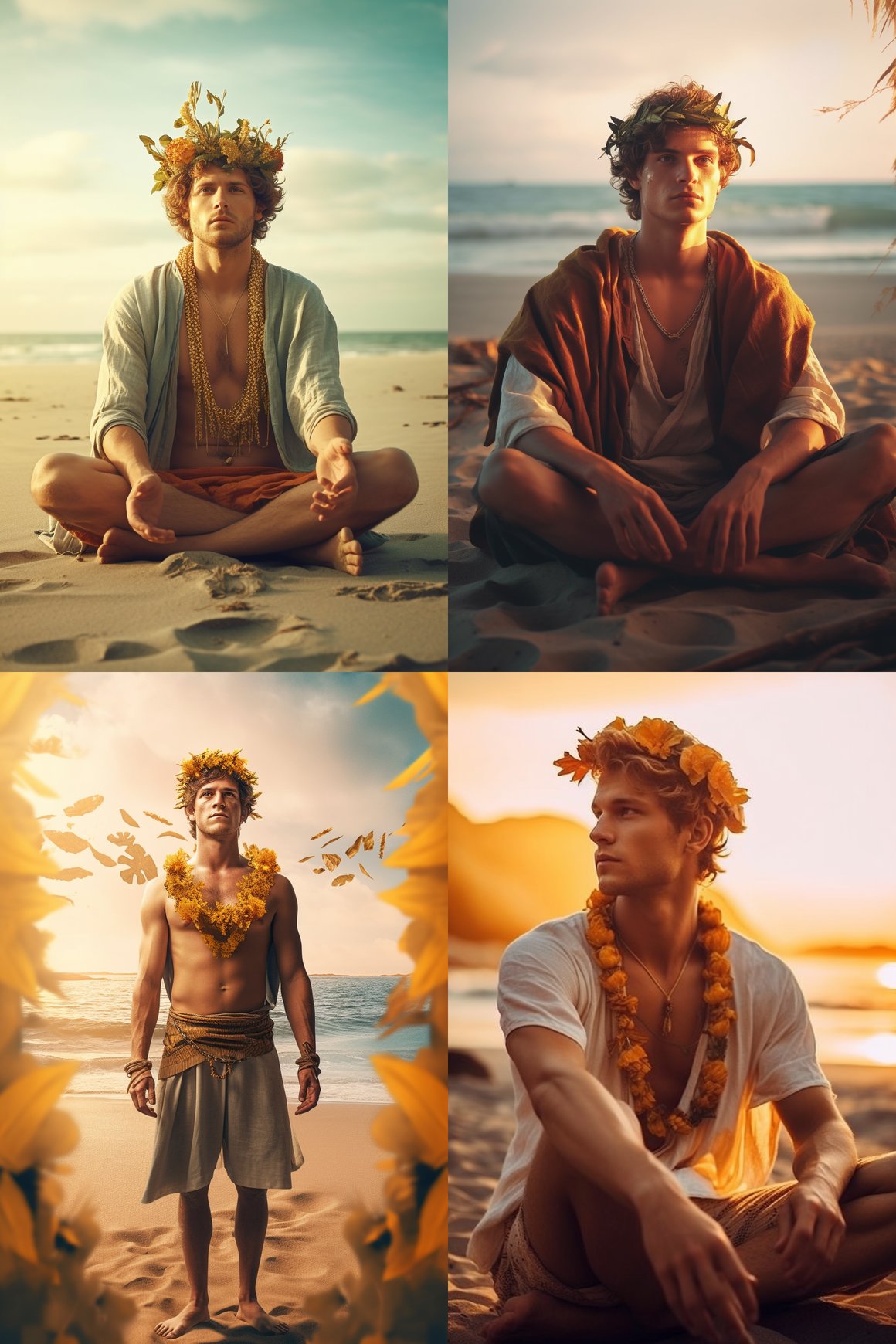 Summer Solitude: The Divine Laurel Prince on the Beach