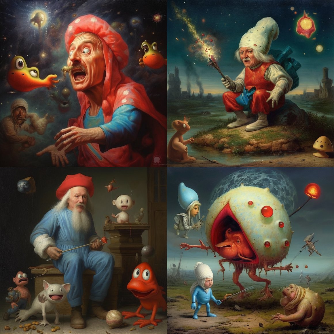 A Super Mario Odyssey through Bosch's Cosmic Horrors