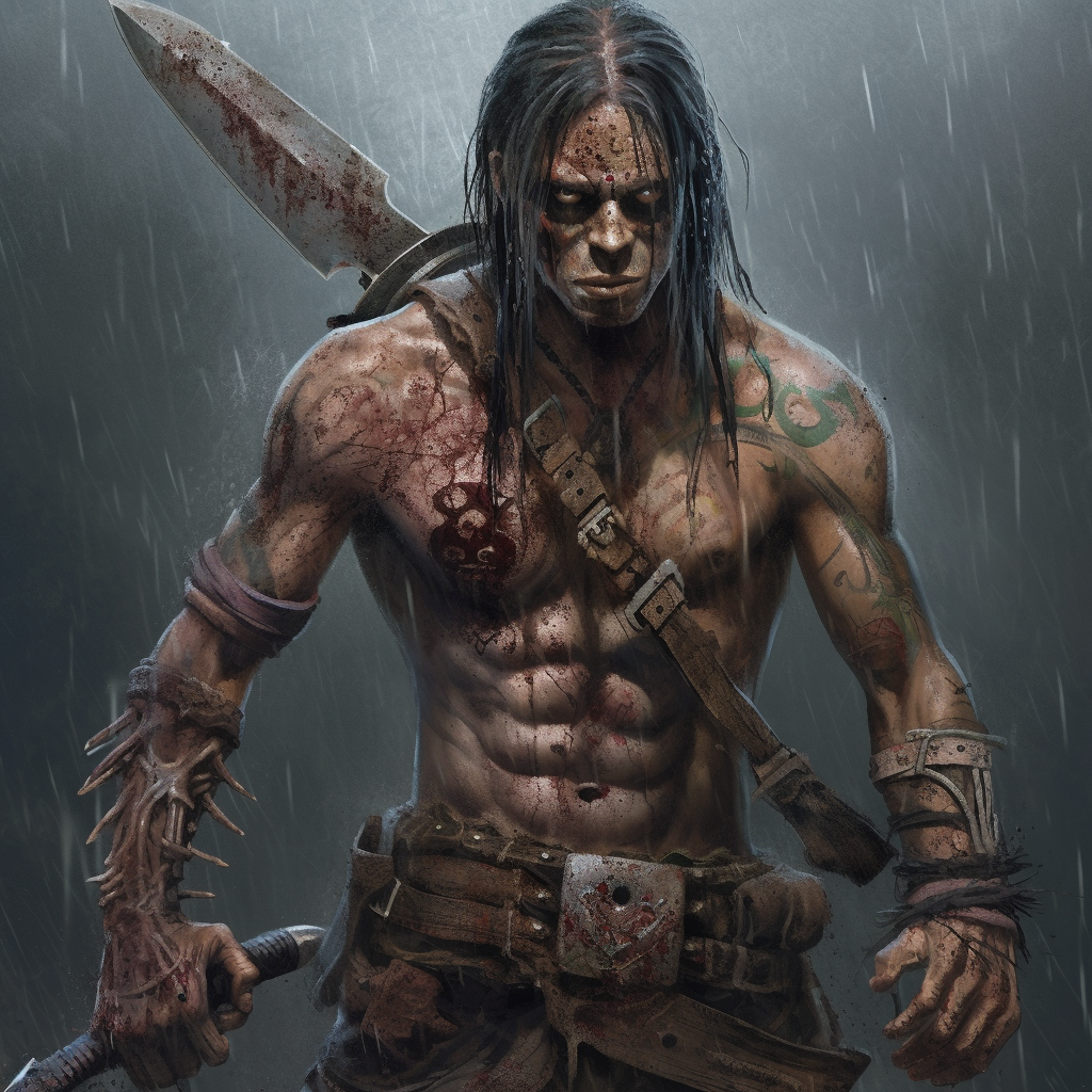 Retrato de un Guerrero en el Apocalipsis Zombie