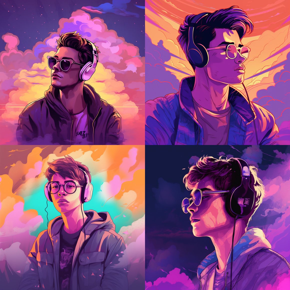 Midnight Chill: LoFi Hipster Boy Music Session Wallpaper