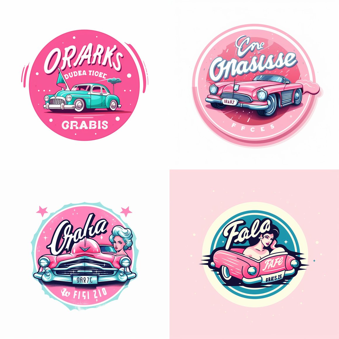 Retro Grease-Inspired Logo Journey Midpoint
