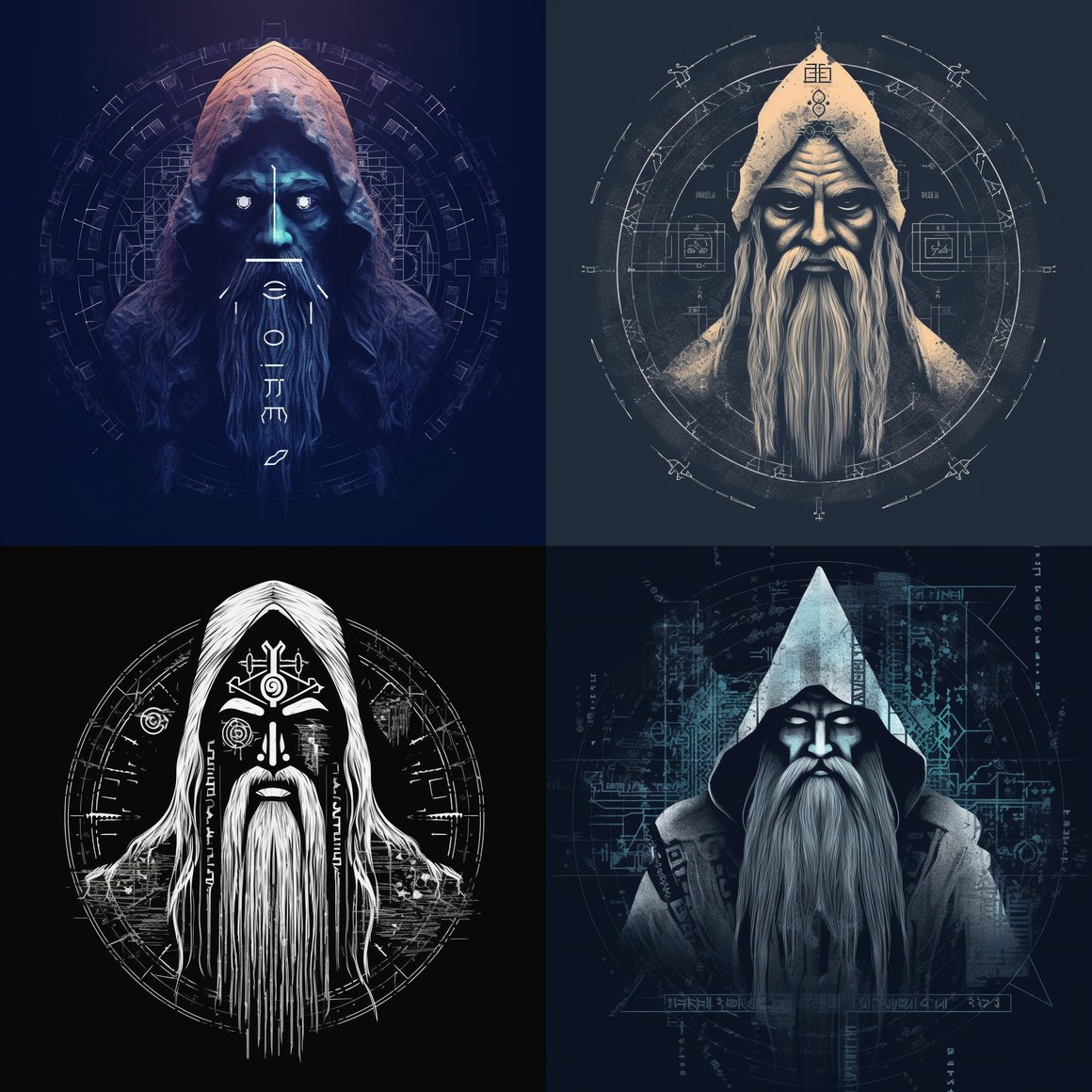 Otherworldly Mythical Text-Led Logo Design for Cyber Aghori