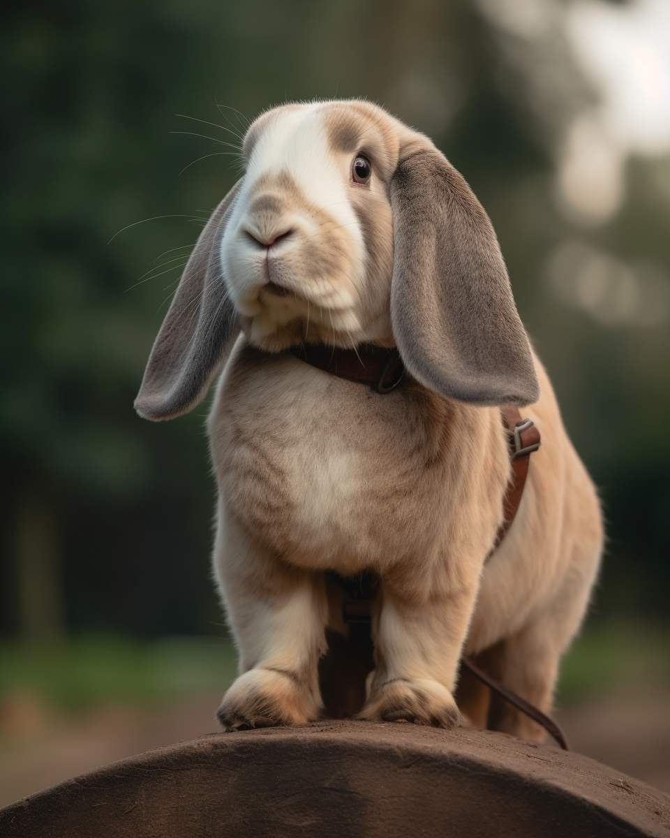Harmony in Nature: A Bunny and Horse Portrait