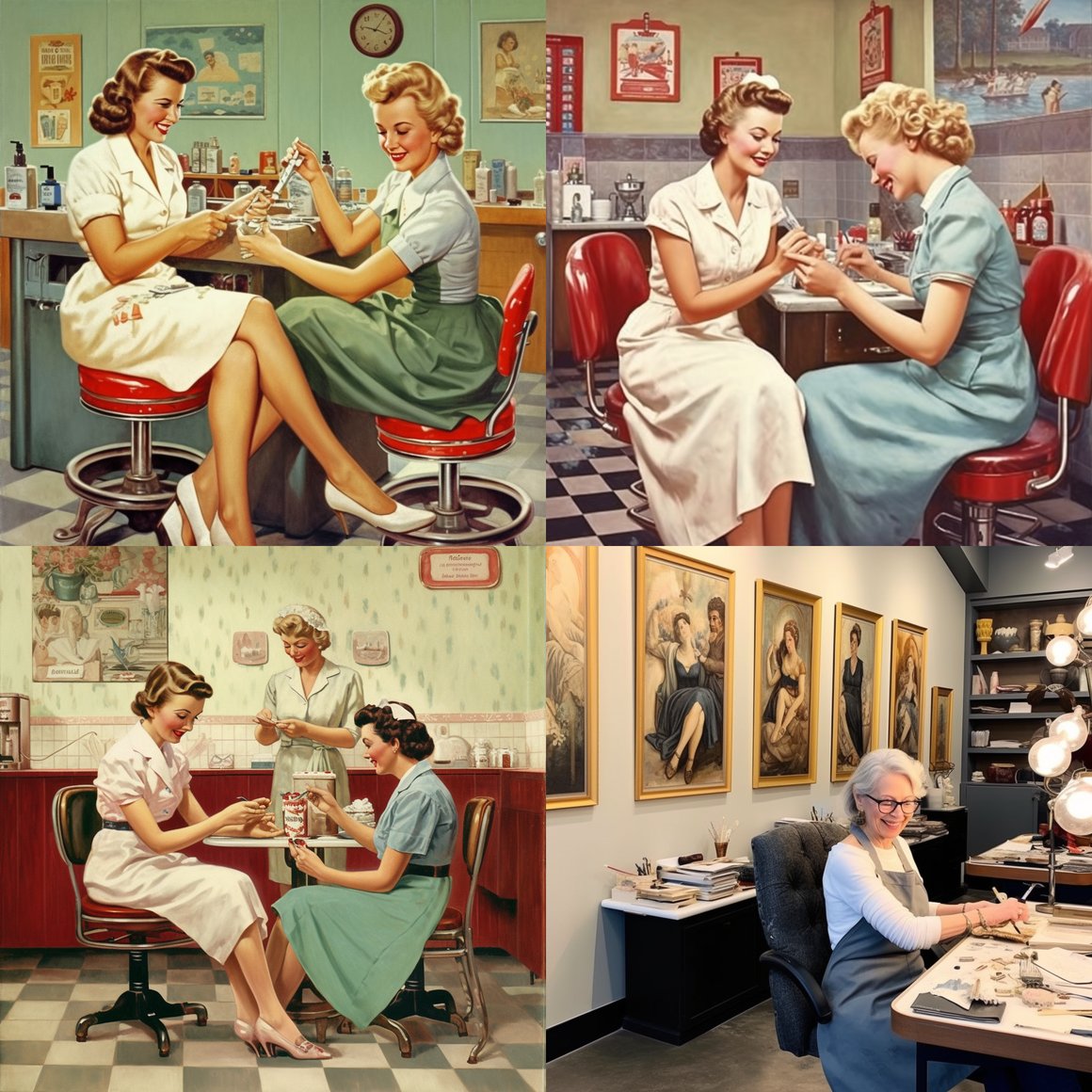 Classic Americana: A Nail Salon Interlude