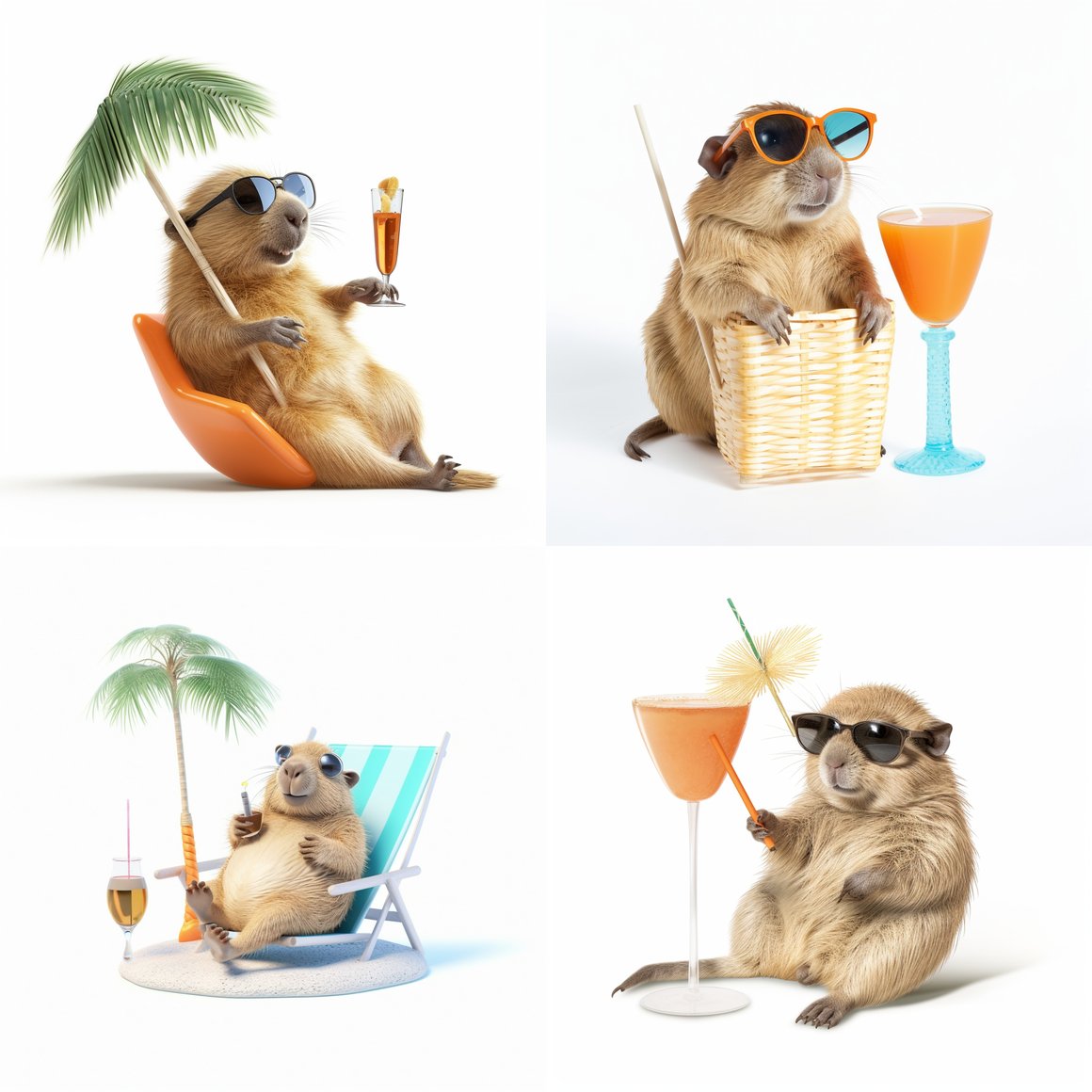 Chillin' Capybara: Mid-Trip Exotic Animation