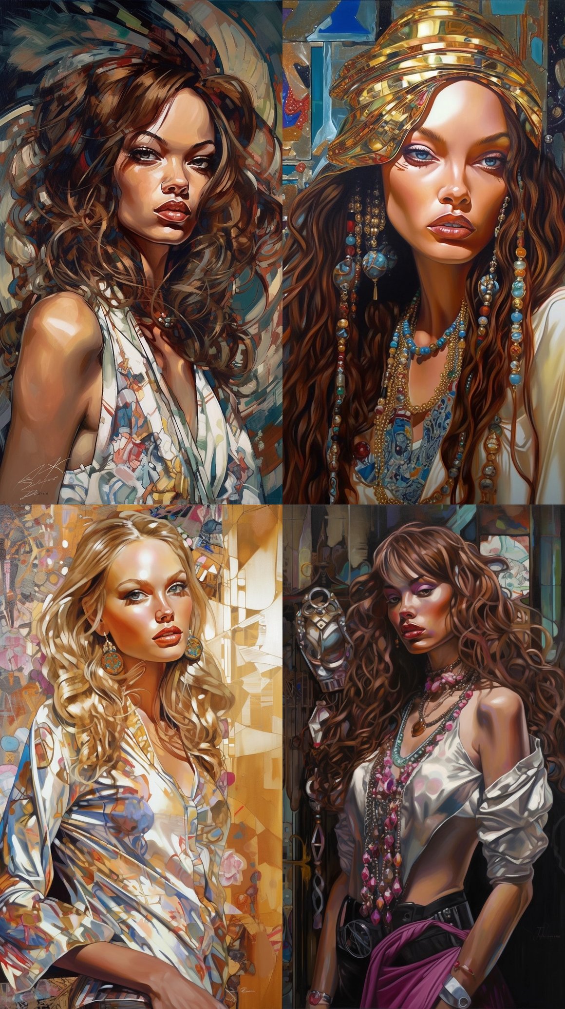A Surrealistic Leyendecker-Inspired Tyra Banks Portrait