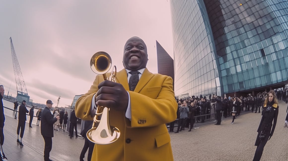 Mid-Trip Snapshot: Satchmo's Selfie at Elbphilharmonie
