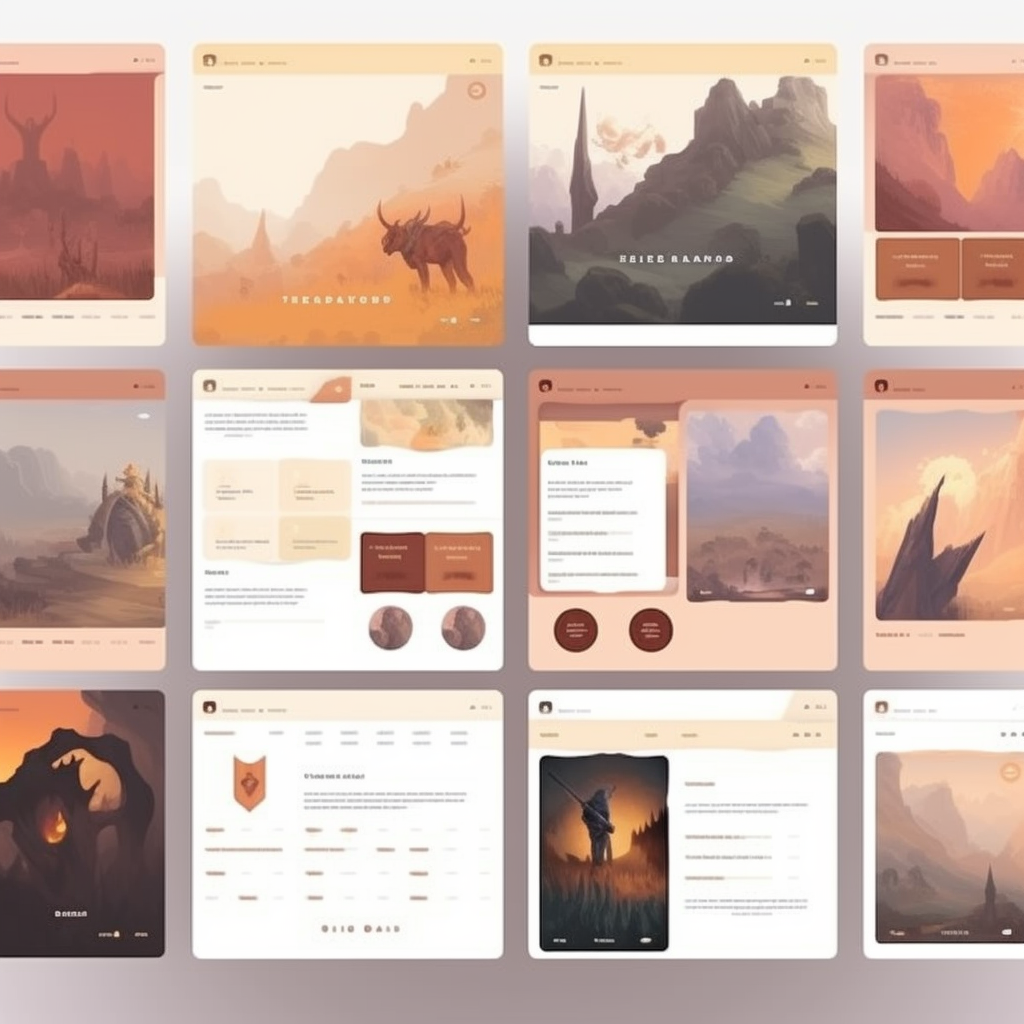 Halfway Update on DnD Fantasy Browser Game Cards Webpage Design v5