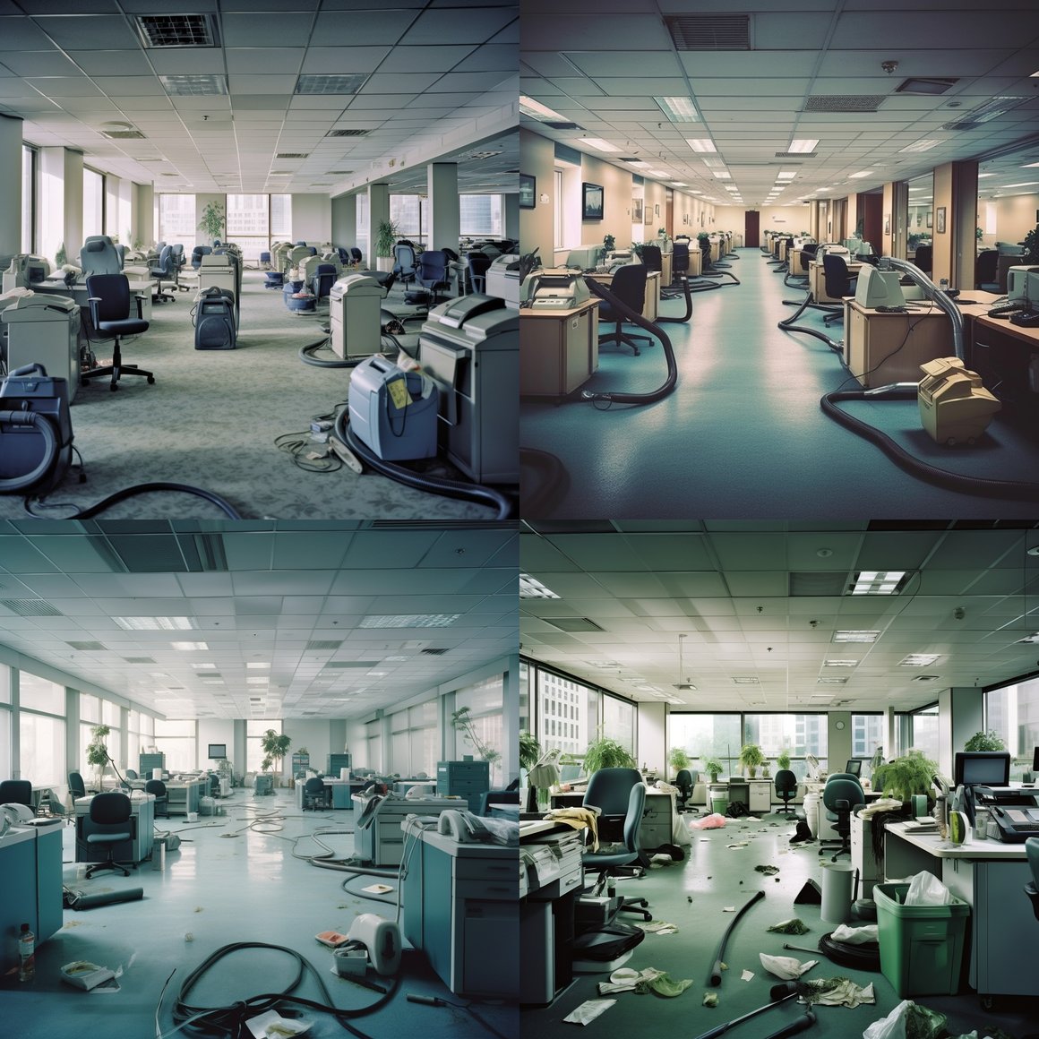 Midday Office Cleaning Routine