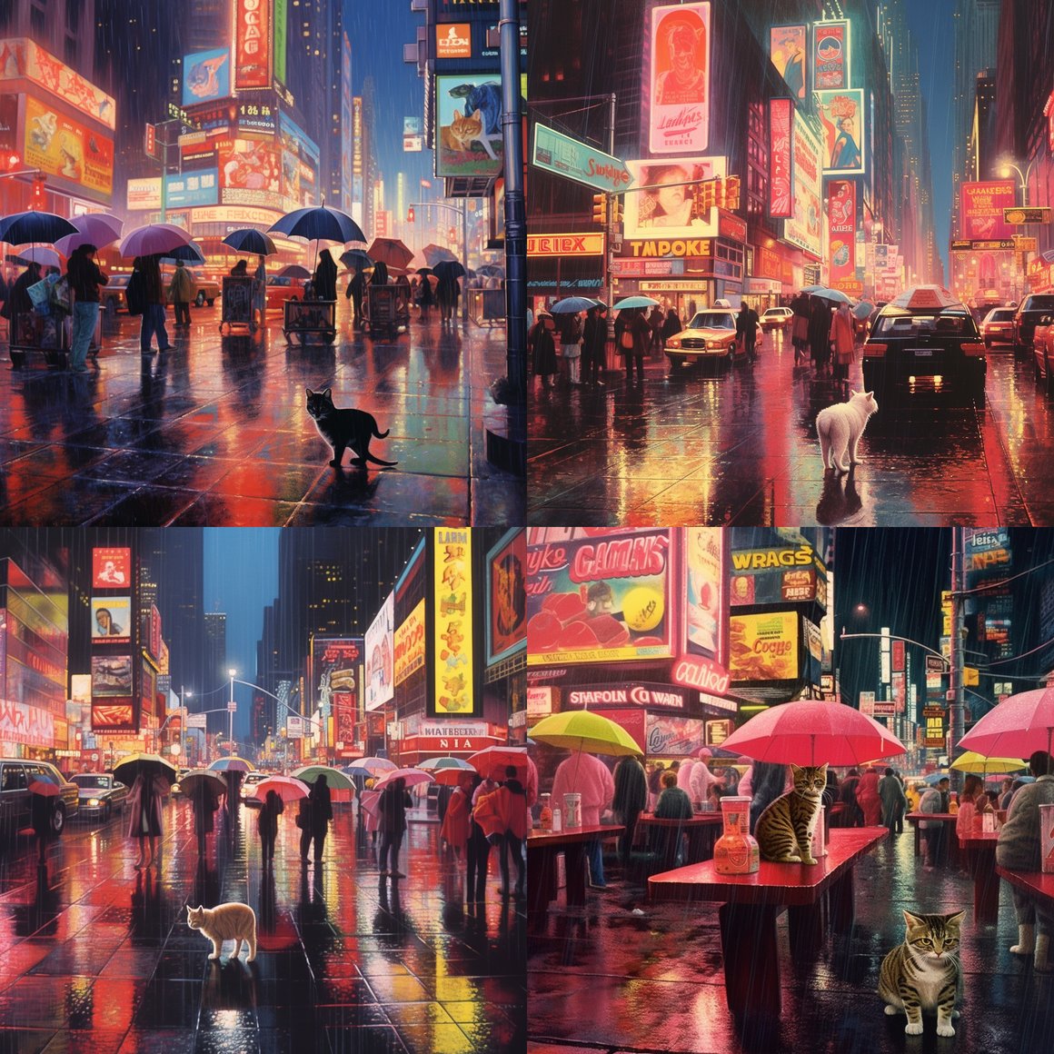 Retro Puurrlieu: An 80s Time Square Cat Extravaganza