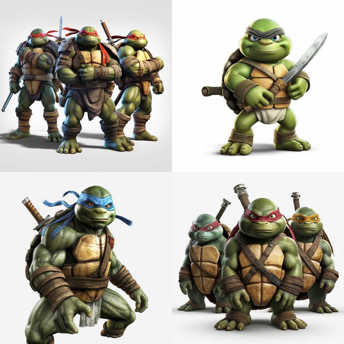 Ninja Turtles Clipart Simulation in Unreal Engine at 8K Resolution