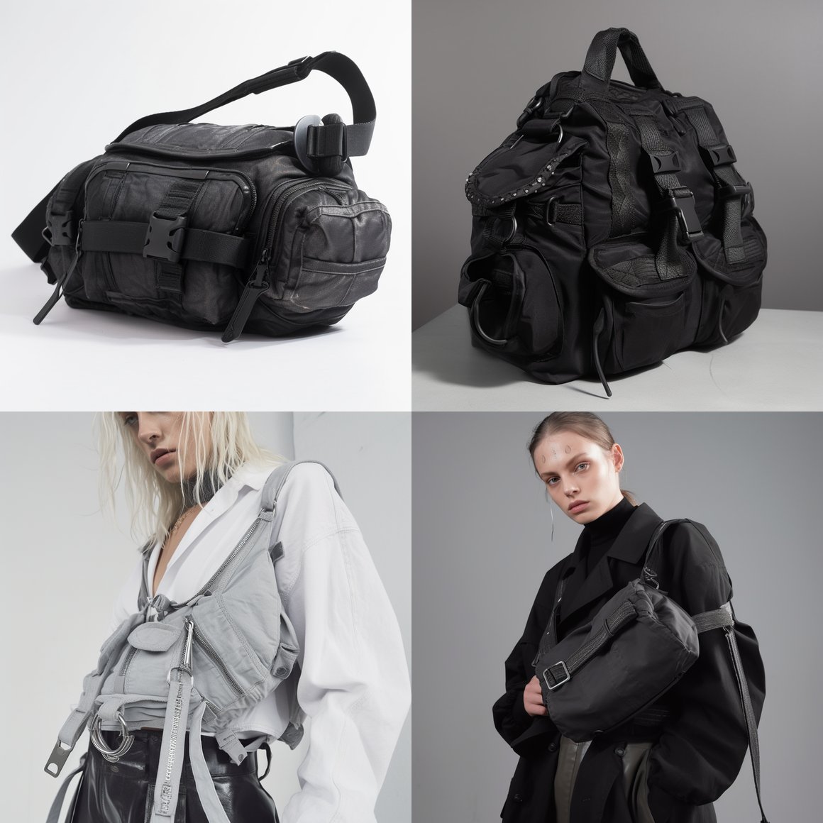 Detailed Exploration of Kiko Kostadinov’s Over-Dyed Canvas Nylon Baguette Bag