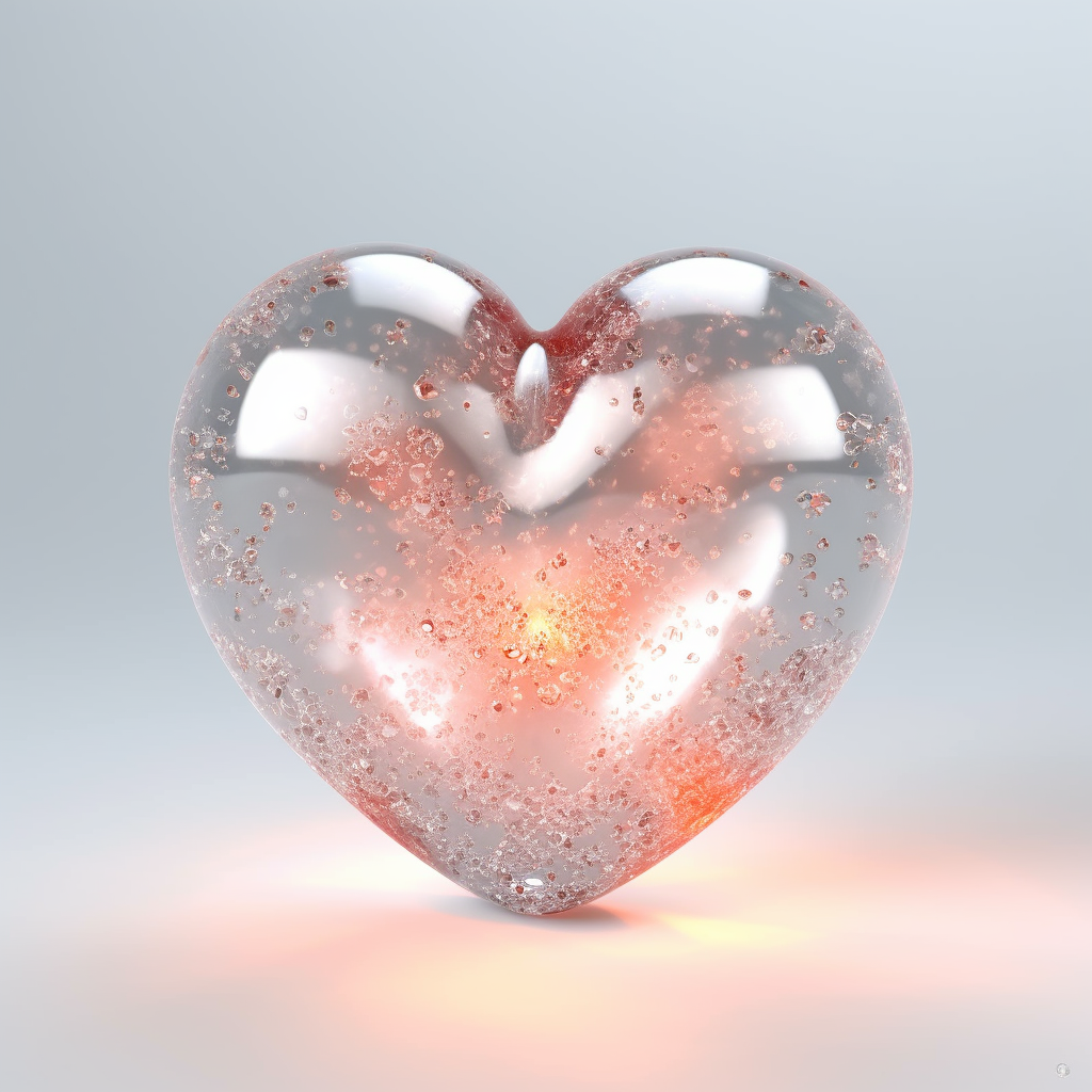 Detailed 3D Heart Bubble Journey