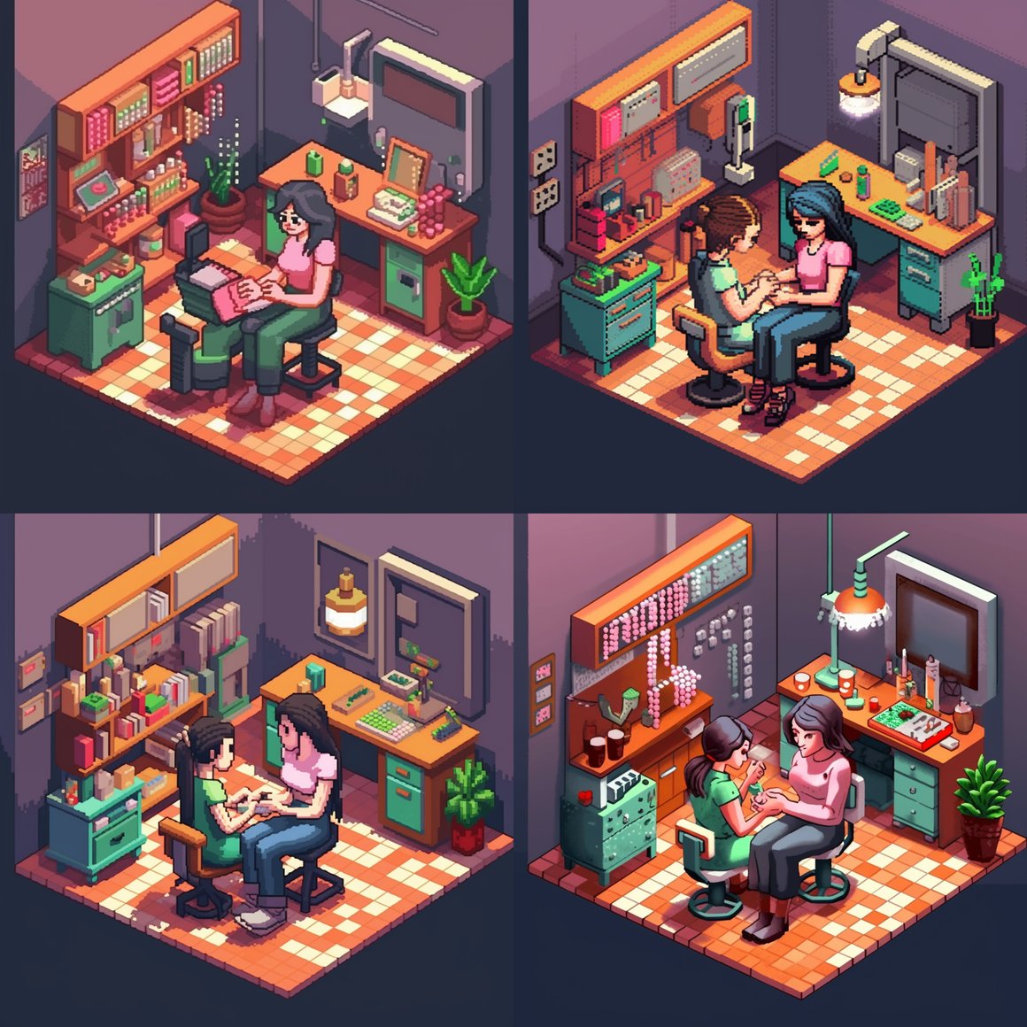Retro Nail Salon - Pixel Art Journey