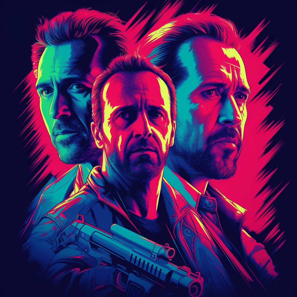 Neon Nostalgia: Action Movie Classics Poster