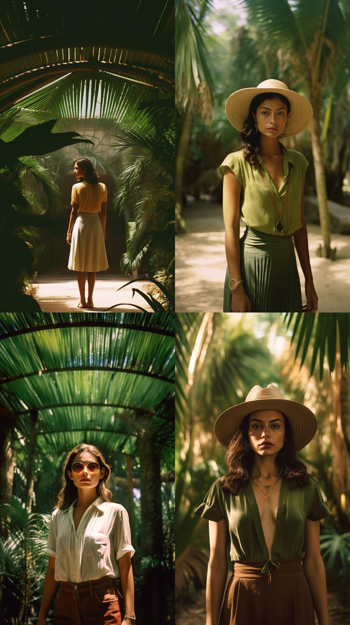 Neoclassical Voyage: A Supermodel's Mid-Journey Charm