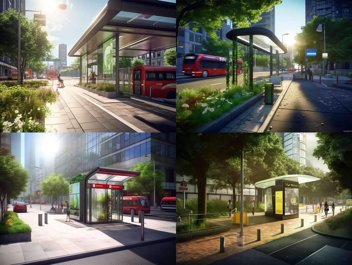 A Super Realistic Journey Through A Cow-Inspired Bus Stop In Kubrick Style