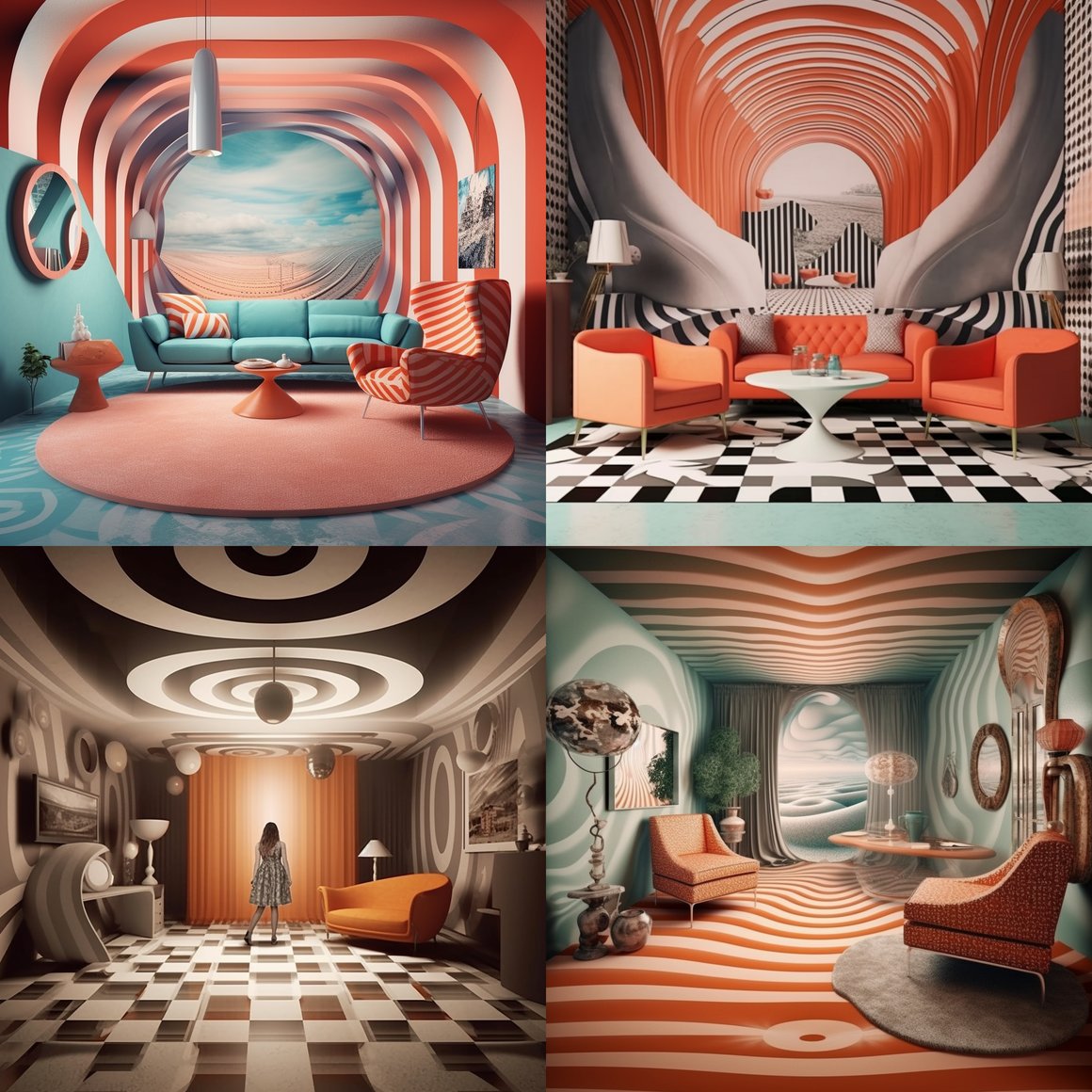 Retro-Futuristic Realm: An Illusory Inception