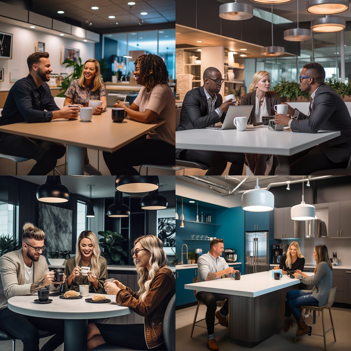 Midday Caffeine Rush at Tech Haven