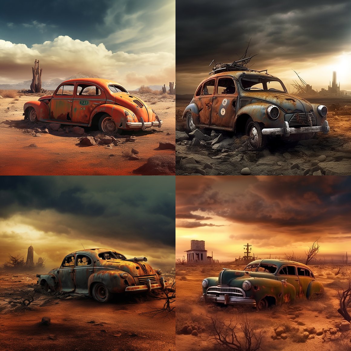 Desolate Drive: A Car's Emotional Journey in the Apocalypse