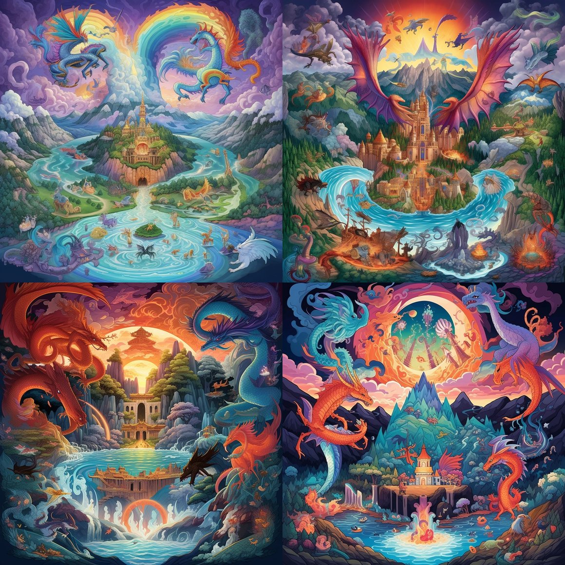 Midnight Gathering of Mythical Creatures