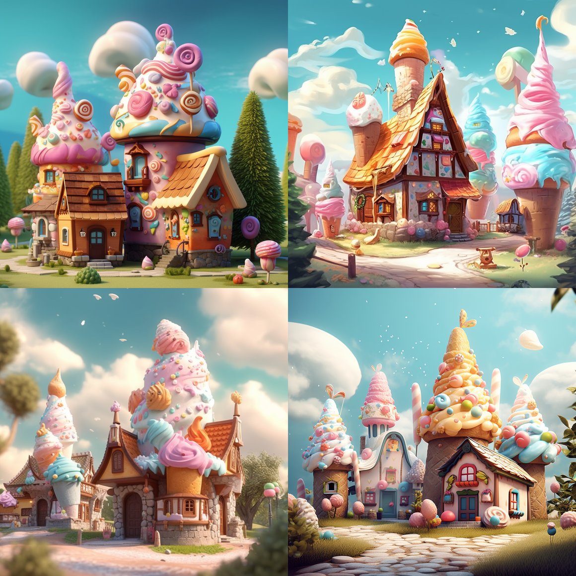 Sugar Sprite Residences: A Sweet Ice-Cream Fantasy in 4K