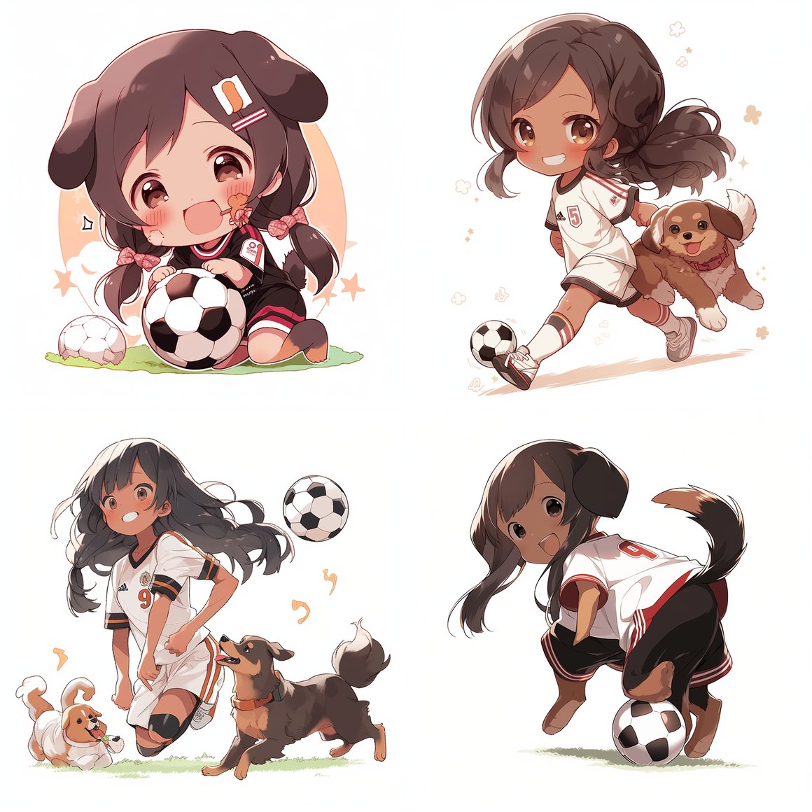 Happy Soccer Session with Niji 5, the Manga Dachshund Puppy