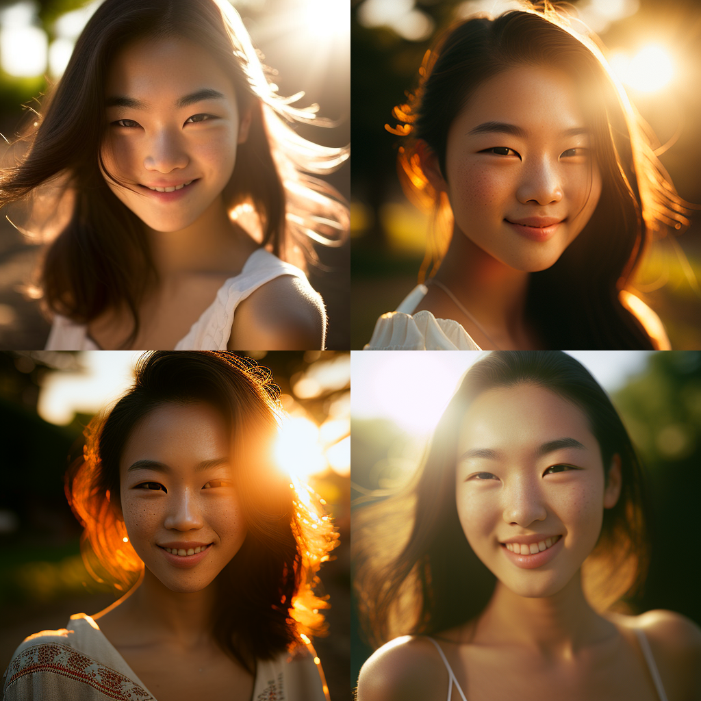 Sun-Kissed Beauty: A Portrait of Youthful Joy