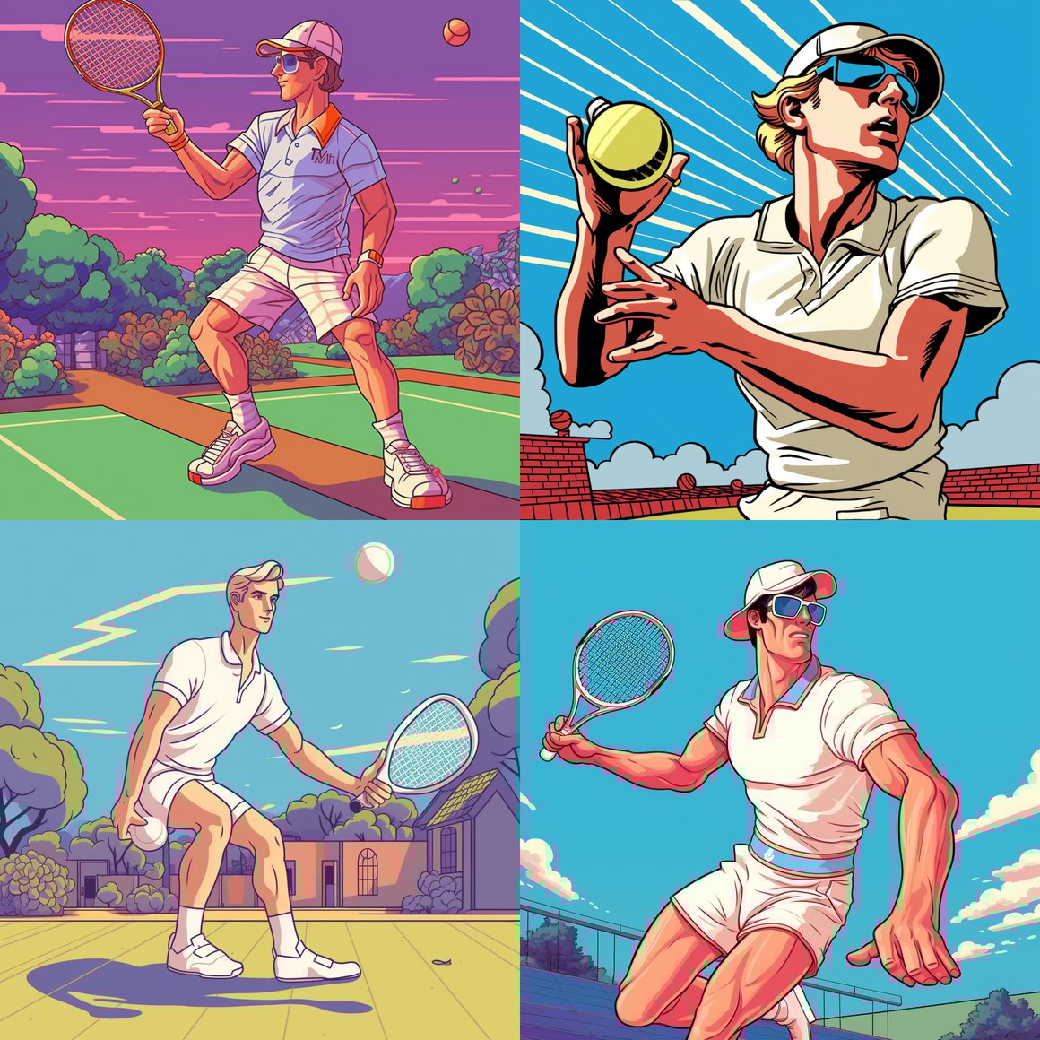 A Surrealistic Tennis Encounter in Charles Burns' Artistic Realm